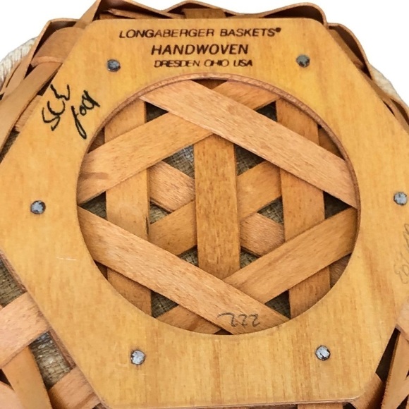 Longaberger Small Hexagon Handwoven Basket Fabric Liner - Picture 6 of 13